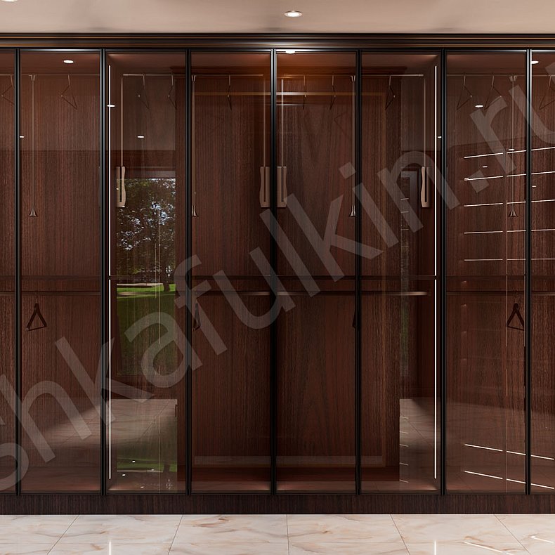 Гардеробная Караваджио Темные Древесный Современный Гардеробная Для вещей Для белья 8