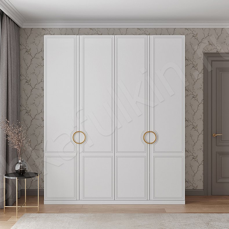 Шкаф София Белый Неоклассика 4х створчатые Спальня Для вещей 1