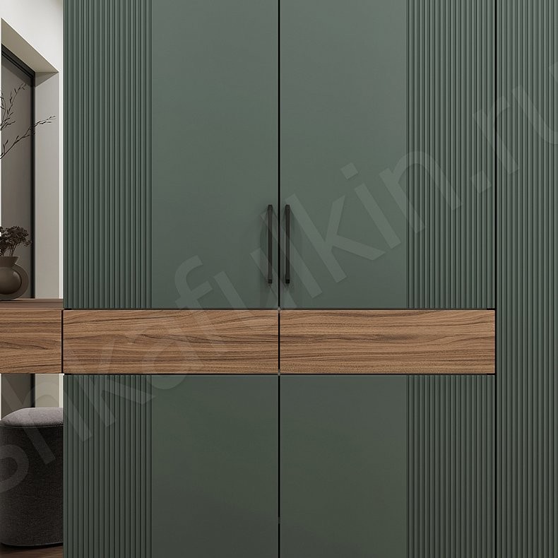 Прихожая Дарвин Цветной Серый Светлые Темные Зеленый Современный 4х створчатые Прихожая Для вещей 6