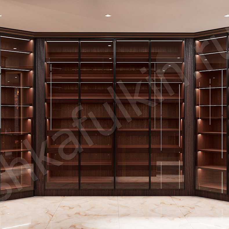 Гардеробная Караваджио Темные Древесный Современный Гардеробная Для вещей Для белья 9