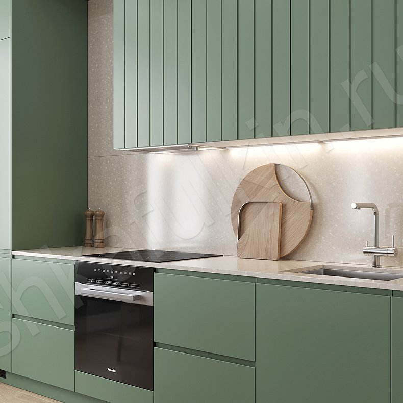 Кухня Пиколетто Dark Черный Светлые Темные Зеленый    Для посуды 5