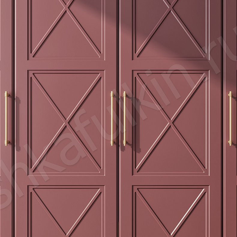 Шкаф Хемнэс Белый Красный Серый Светлые Классика 4х створчатые Гостиная Для вещей 10