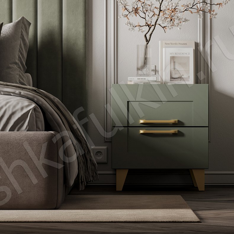 Встроенный шкаф Линдор Светлые Зеленый Неоклассика 4х створчатые Спальня Для белья Для декора Для вещей 4