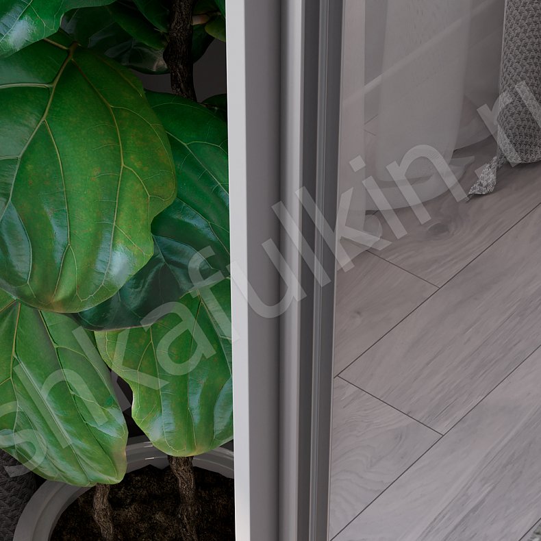 Шкаф-купе Зирро Светлые Белый Минимализм 2х створчатые Гостиная Для вещей 3