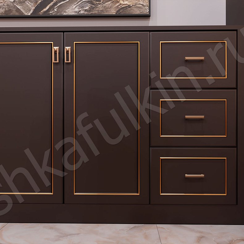 Библиотека Караваджио Темные Древесный Неоклассика Спальня Для посуды Для декора Для книг 9