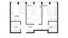 План проекта Анабэль ЖК Инджой 60.8 м²