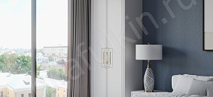 Шкаф  белый 2 двери Метрополитан