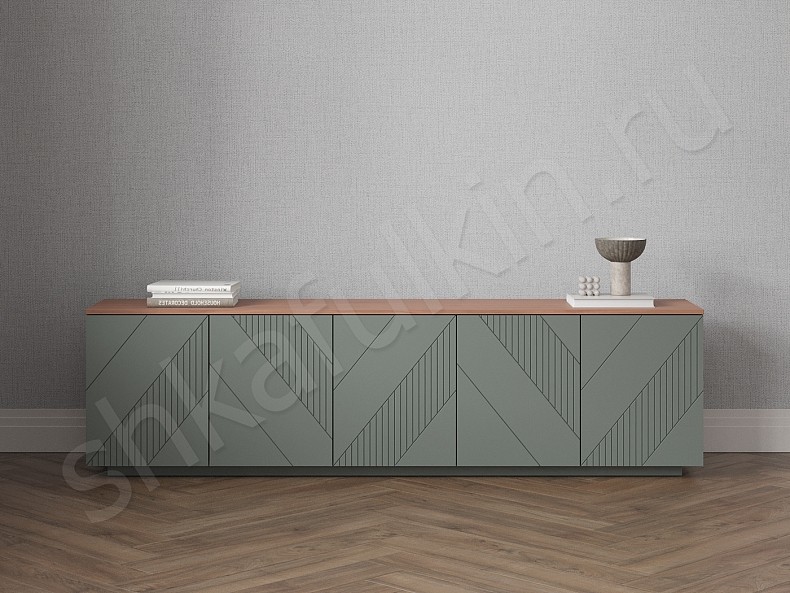 Тумба Хадсон Древесный Белый Черный Серый Синий Светлые Зеленый Современный 5и створчатые Гостиная Для книг Для декора Под ТВ