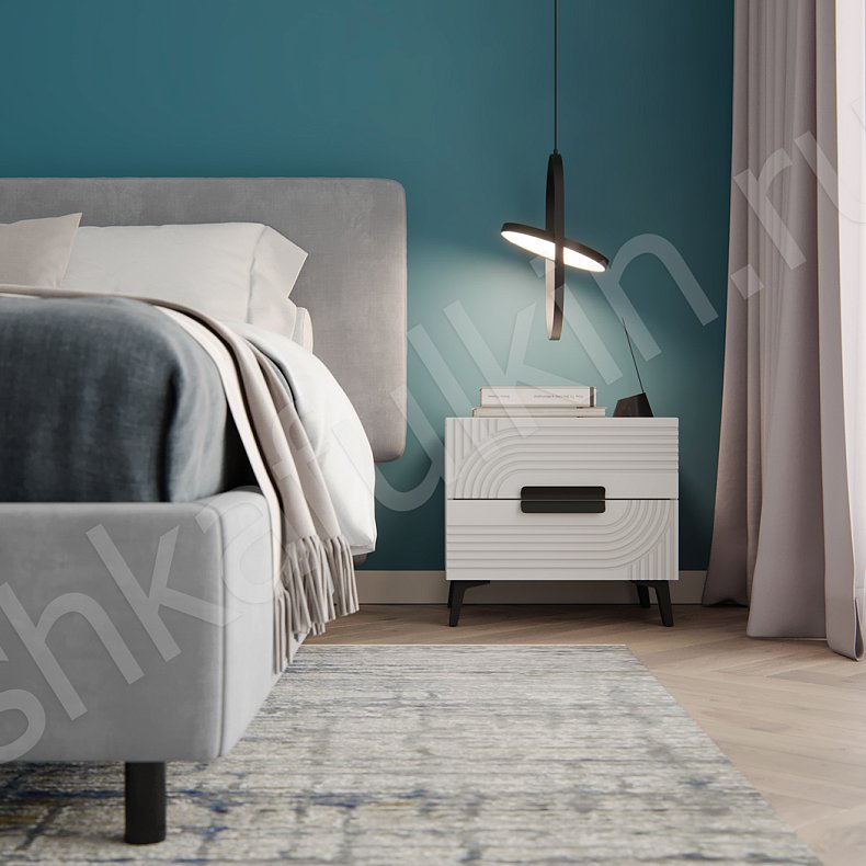 Шкаф и тумба Зингер Цветной Темные Зеленый Неоклассика 4х створчатые Спальня Для белья Для вещей 3