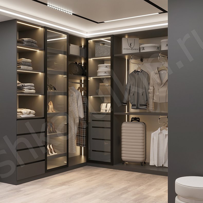 Гардеробная Клео  Хай-тек  Гардеробная 
