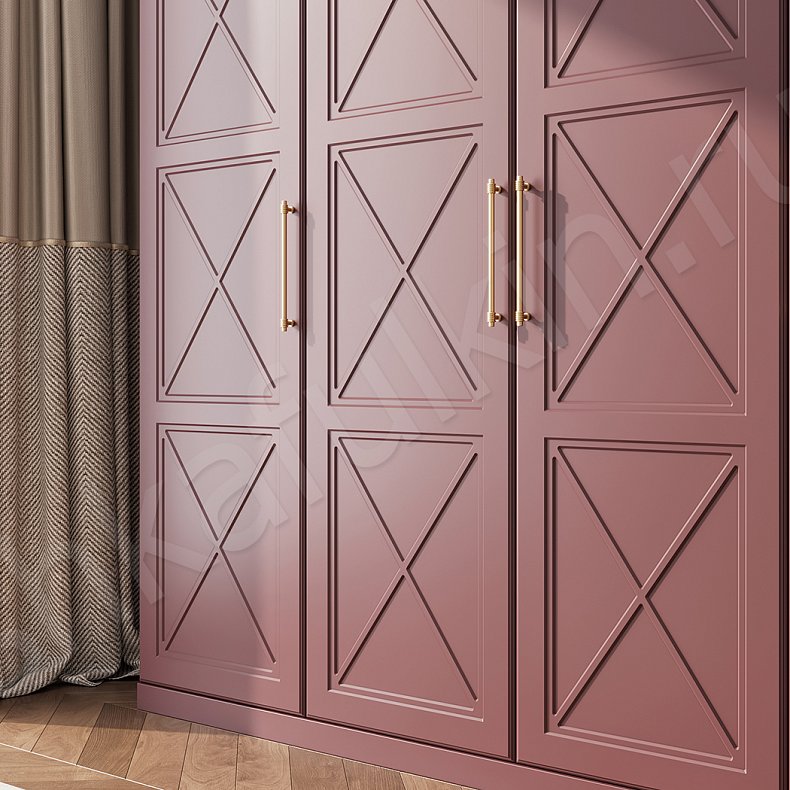 Шкаф Хемнэс Белый Красный Серый Светлые Классика 4х створчатые Гостиная Для вещей 7