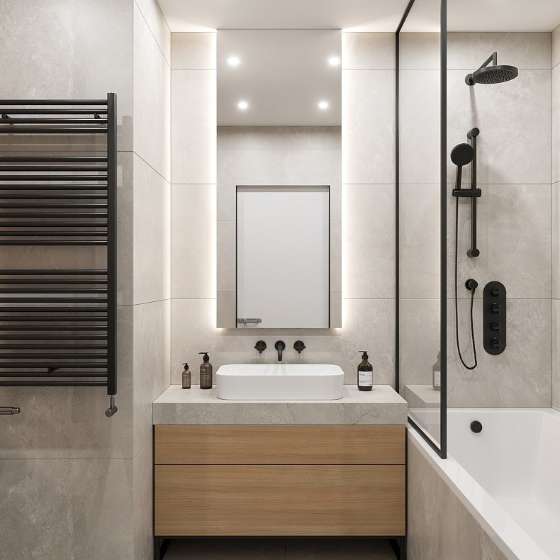 Лучано ЖК Южнопортовая 45.9 м² Санузел