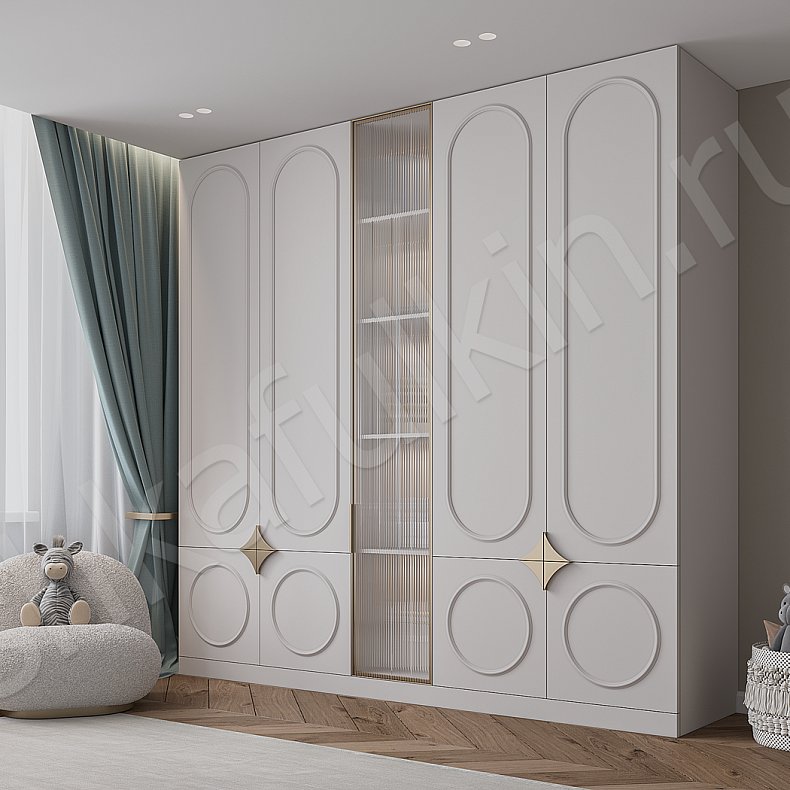 Шкаф Вивиан Белый Модерн 5и створчатые Спальня Для вещей